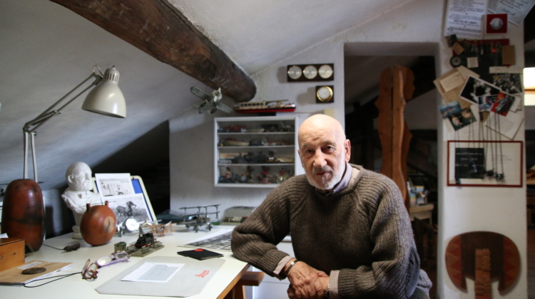 Gianni Berengo Gardin nel suo studio a Milano
© Elisa Conselvan
