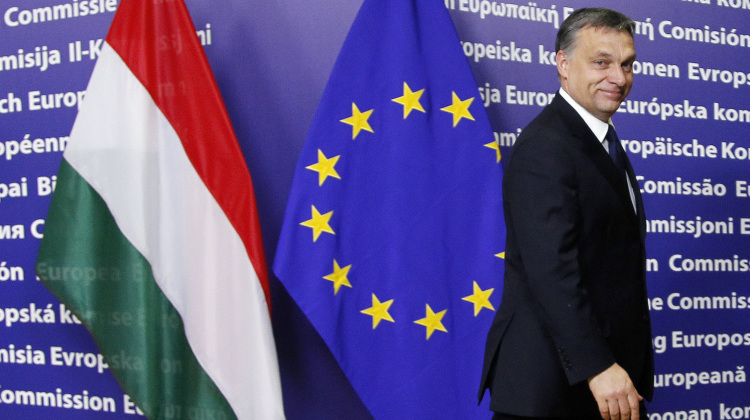 Hungary's Prime Minister Viktor Orban arrives at the European Commission headquarters in Brussels