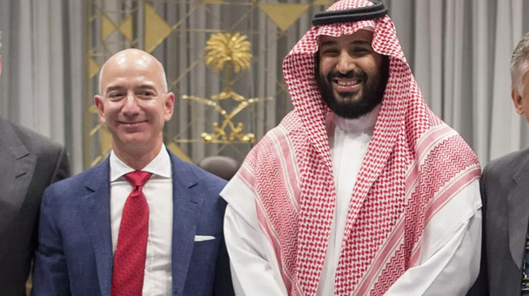 Founder of the Amazon website Jeff Bezos visits Saudi Arabia
