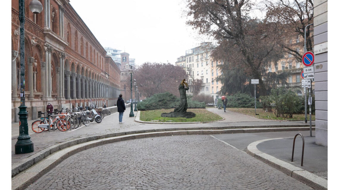"Sguardo fisico: una scultura a Margherita Hack", rendering di Largo Richini