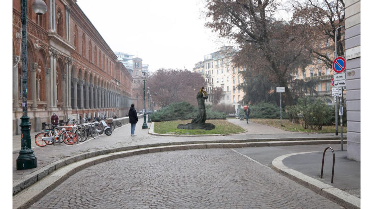 "Sguardo fisico: una scultura a Margherita Hack", rendering di Largo Richini