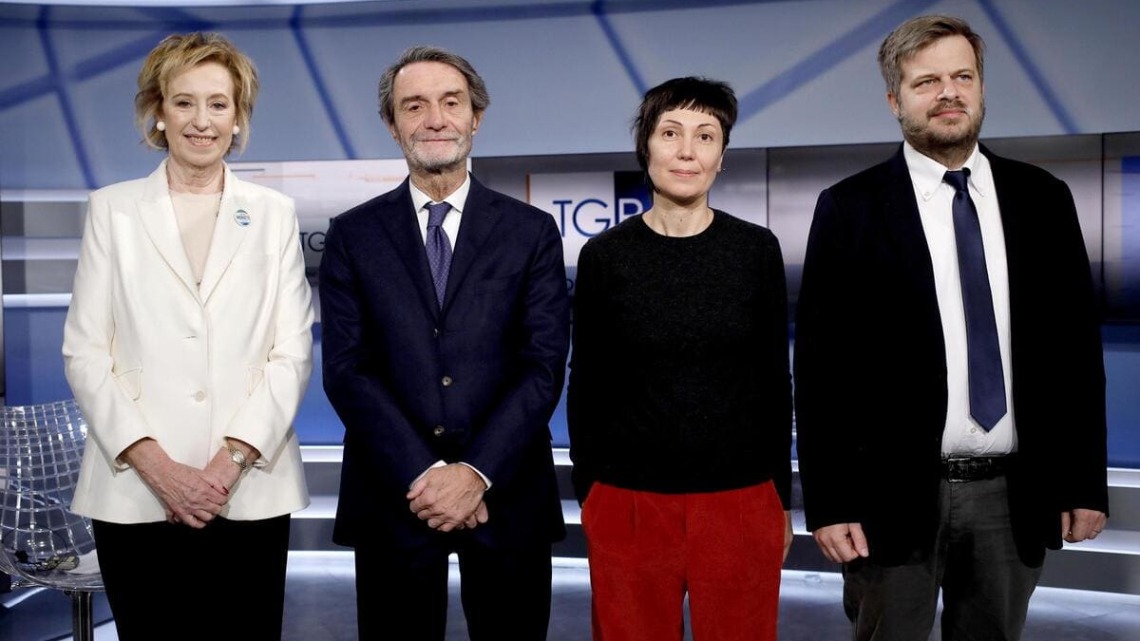 fontana-moratti-majorino-ansa