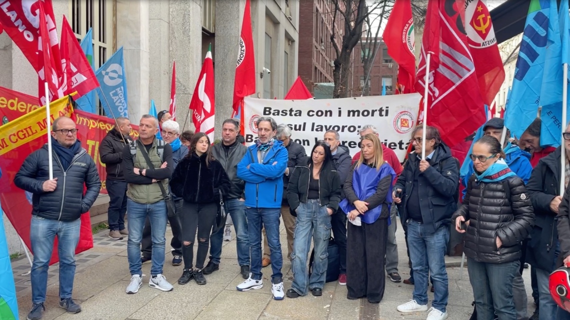 Operai Cgil e Uil in sciopero a Milano. Credits: Ilenia Cavaliere