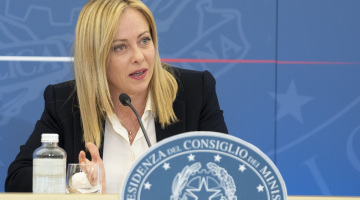 Roma, 04/11/2022 - Il Presidente del Consiglio, Giorgia Meloni, durante la conferenza stampa al termine del Consiglio dei Ministri n. 3. Foto: Presidenza del Consiglio dei Ministri