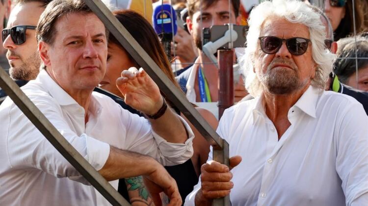 Giuseppe Conte e Beppe Grillo - ANSA