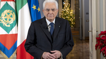 Palazzo del Quirinale, 31/12/2024. Il Presidente della Repubblica Sergio Mattarella in occasione del discorso di fine anno