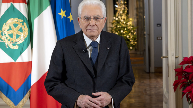 Palazzo del Quirinale, 31/12/2024. Il Presidente della Repubblica Sergio Mattarella in occasione del discorso di fine anno